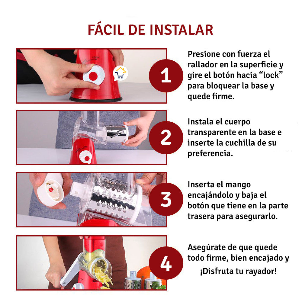 Molino Rallador 3 En 1 Cortador CH18073