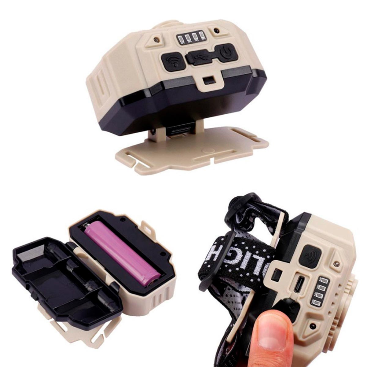 Linterna Minera LED USB 6 Modos HX-815