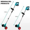 Guadaña Corta Césped Recargable Ruedas