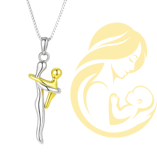 Collar Mama e Hijo Abrazo Amor Infinito