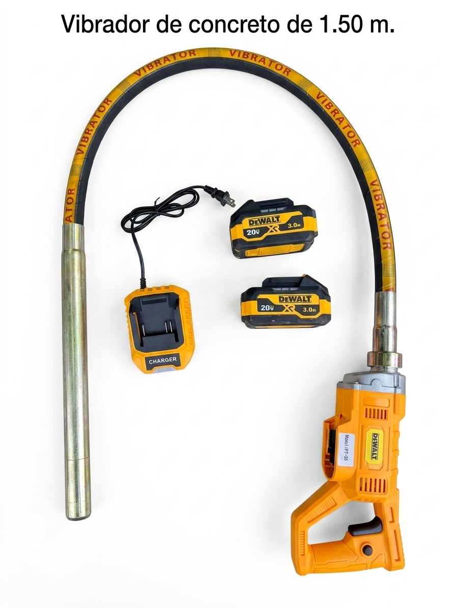 VIBRADOR DE CONCRETO 1.5 mts INALAMBRICO