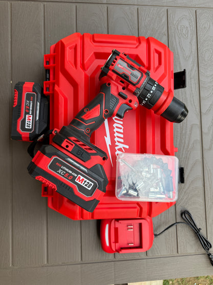 TALADRO 128V MILLWAUKEE BRUSHELESS+COPAS